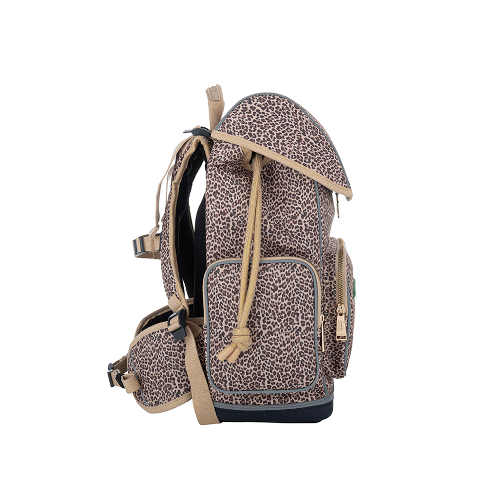 Jeune Premier Ergonomisk ryggsäck, Leopard Cherry - För barn mellan 6 och 10 år