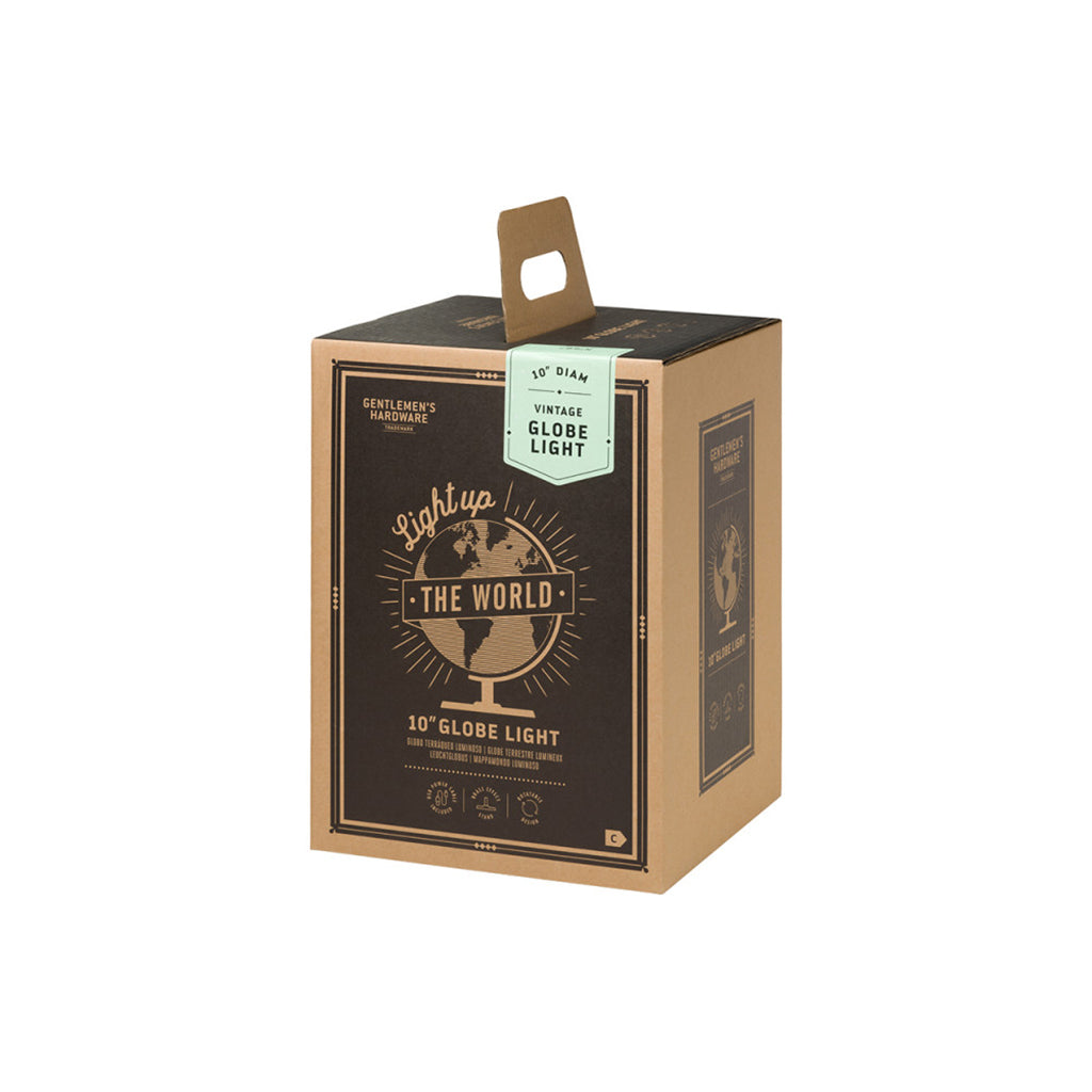 Globuslampa Vintage, Globus med belysning