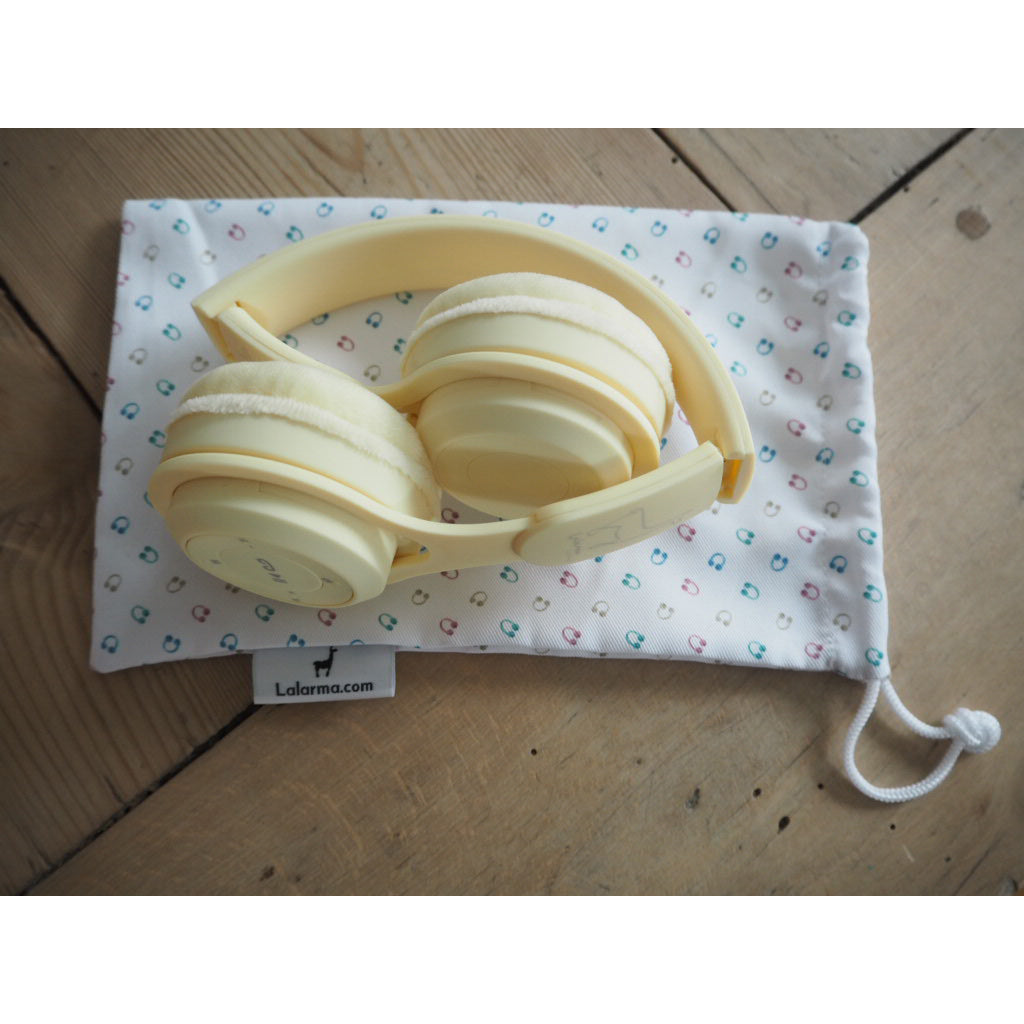 Lalarma trådlösa hörlurar m. max 85 D, Gul