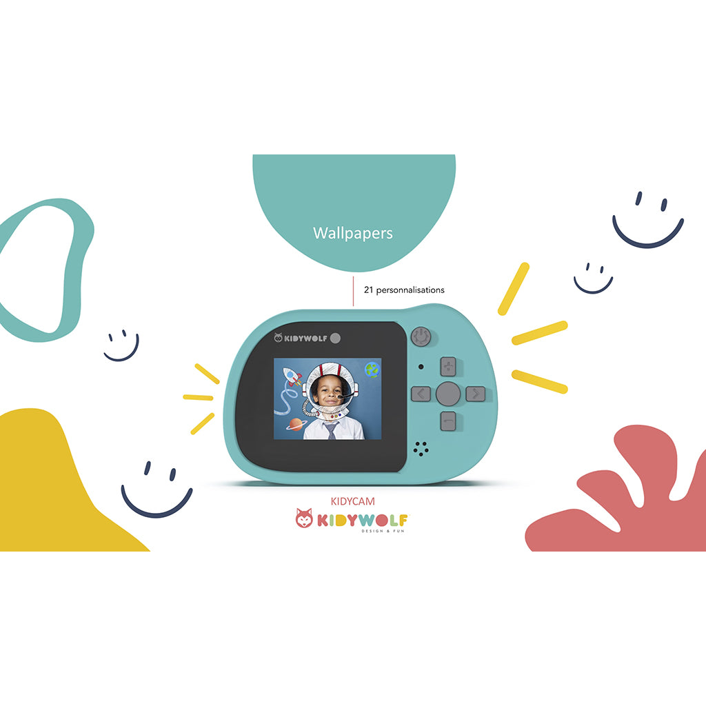 Kidycam barnkamera, 32 GB, vattentät - Cyan