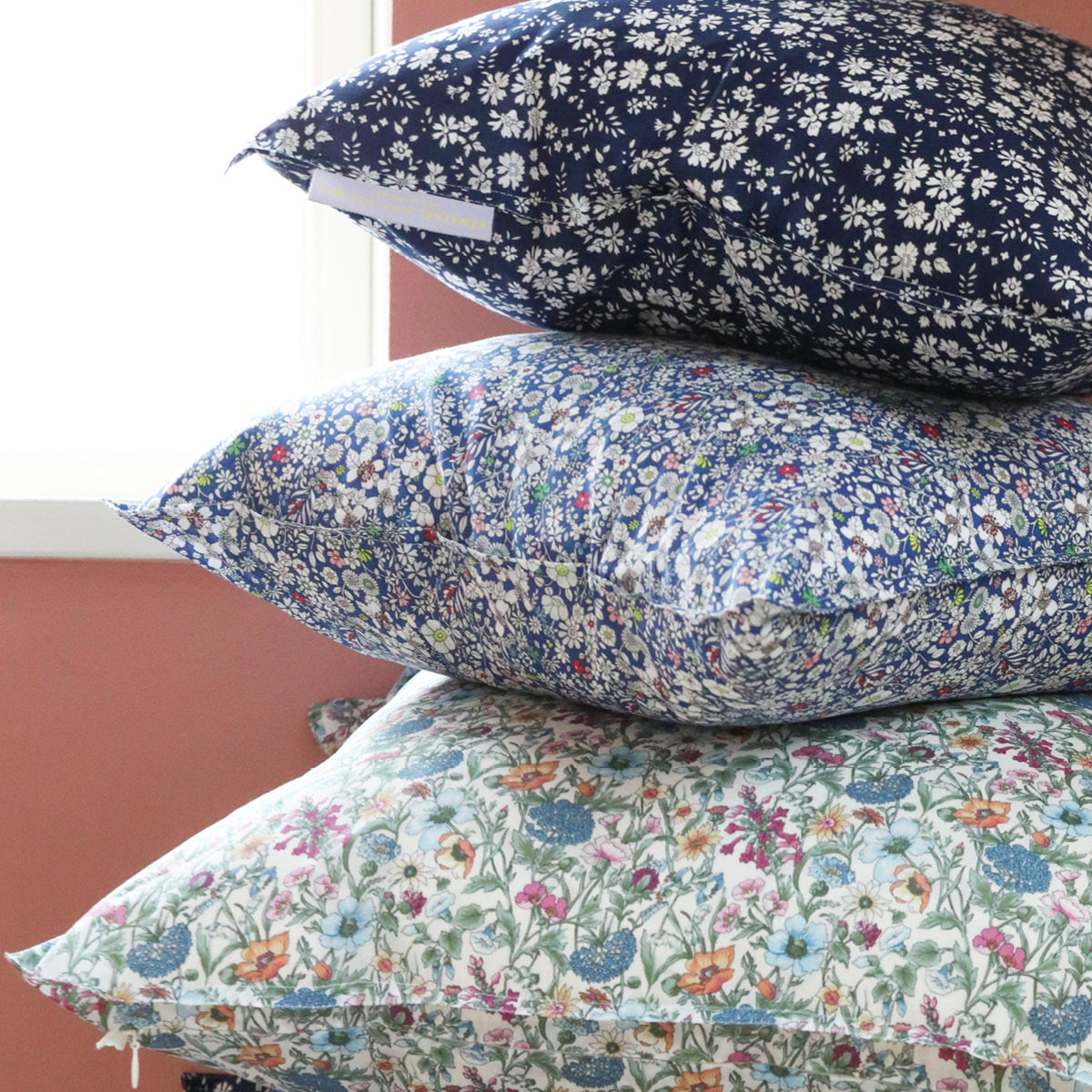 Lirum Larum Leg Mini, Liberty kudde, 50 x 50 cm - Sommer