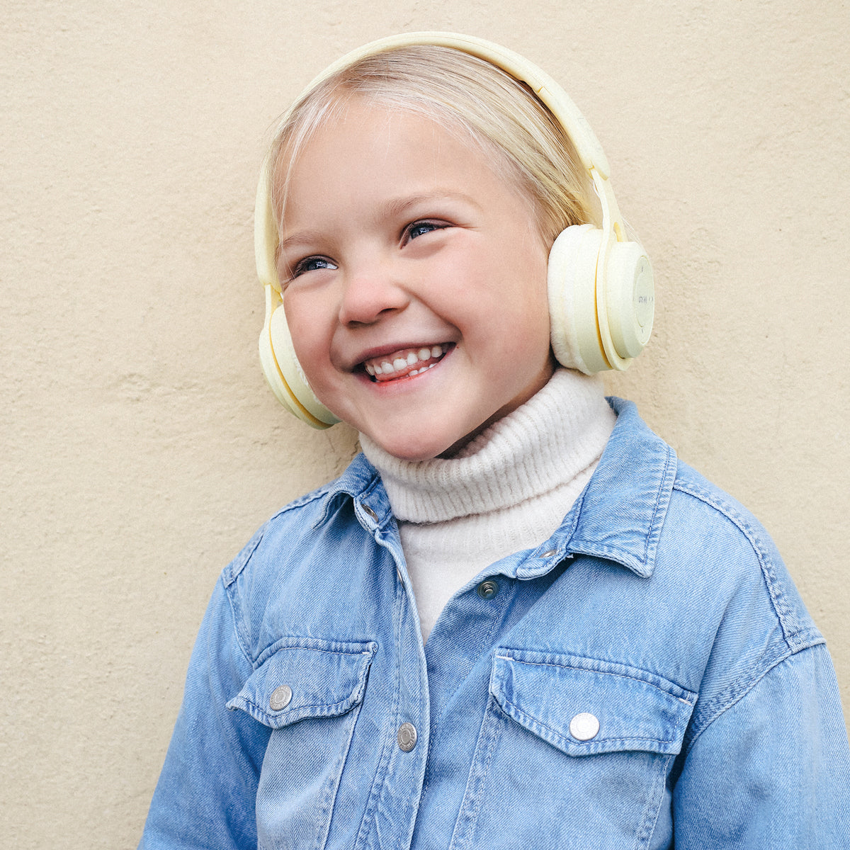 Lalarma trådlösa hörlurar m. max 85 D, Gul