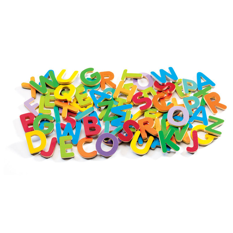 Magnetbogstaver i træ - 83 stk
