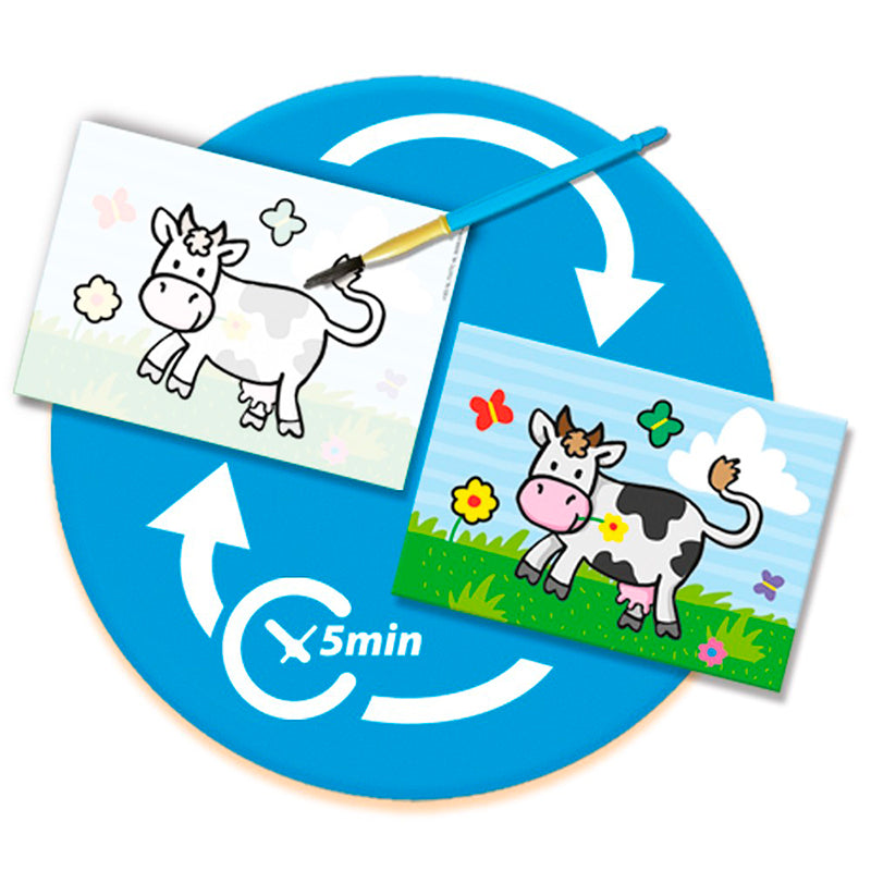 SES Creative Min första målning med vattenfärger, Gårdens djur