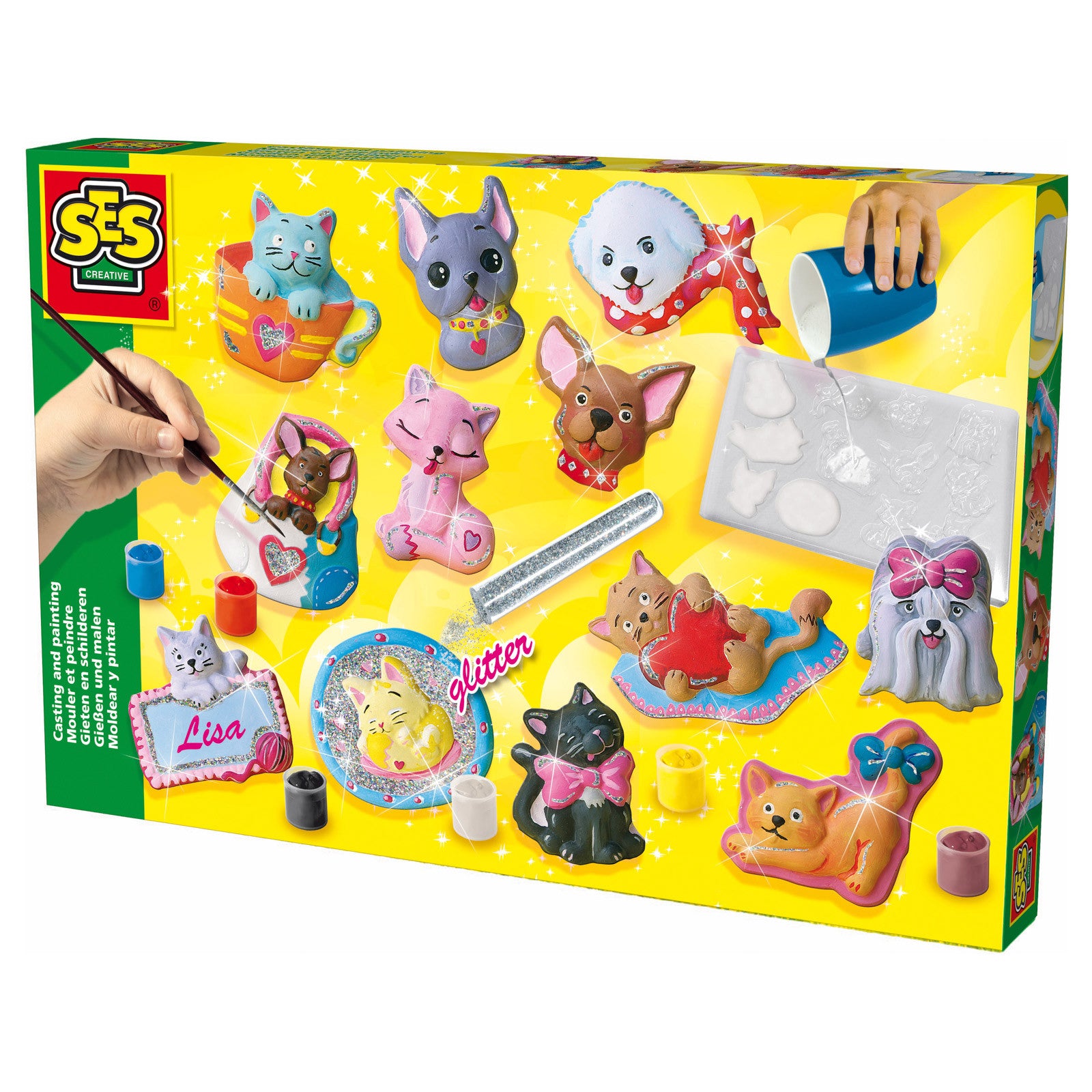 SES Creative Kreativ Låda - gör katter och hundar i gips