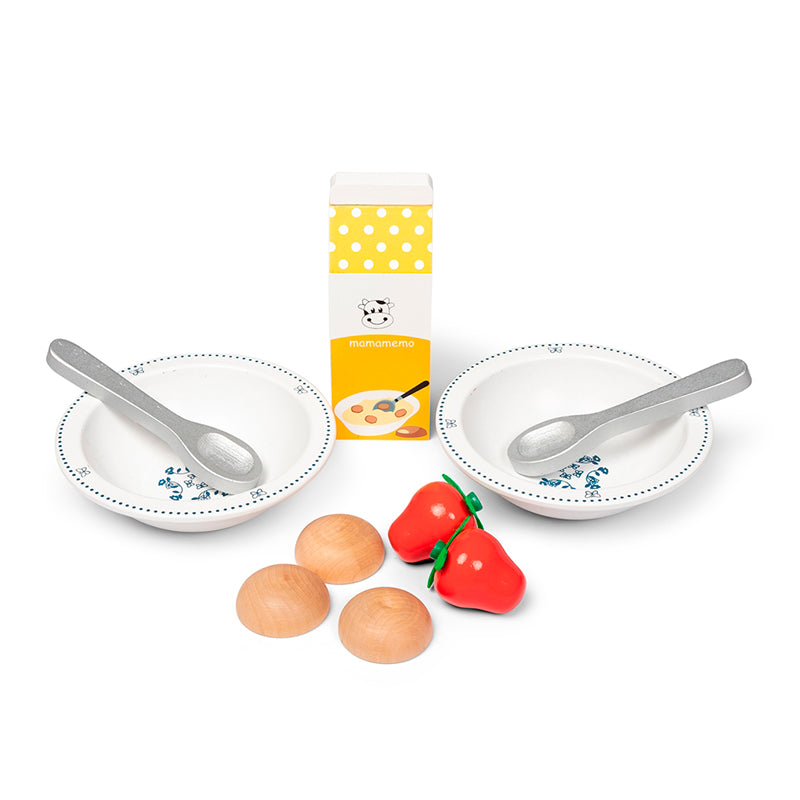 MaMaMeMo leksaksmat i trä, Kallskål set