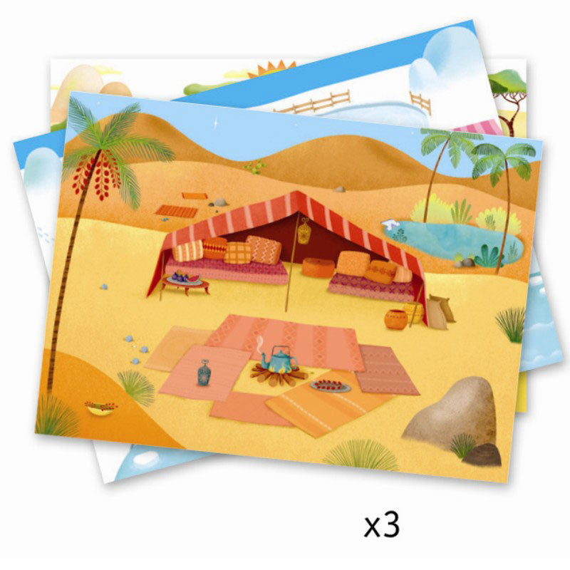 Djeco kreativa set, transferbilder - Fest med djuren