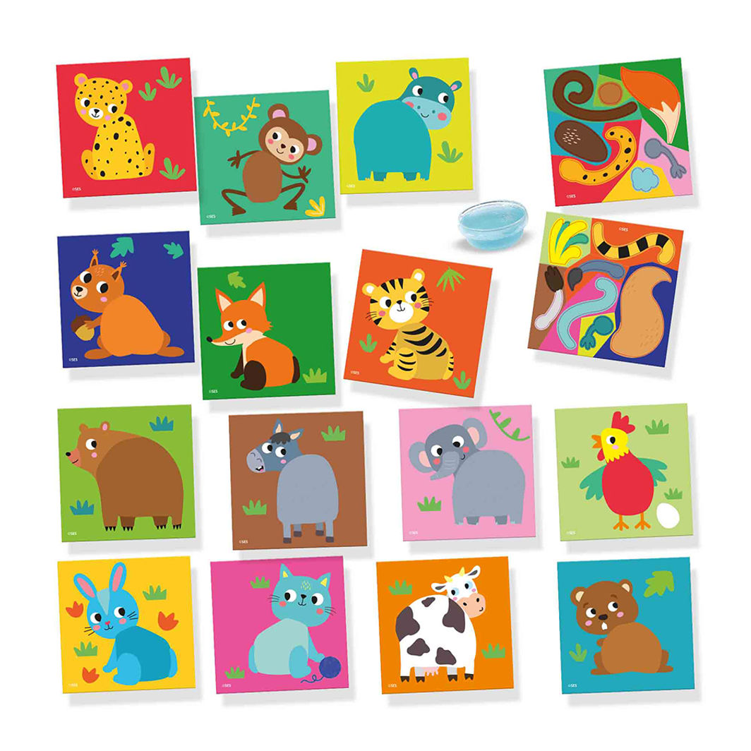 SES Creative Mitt första kreativa set, Djurens svansar - Från 1–4 år