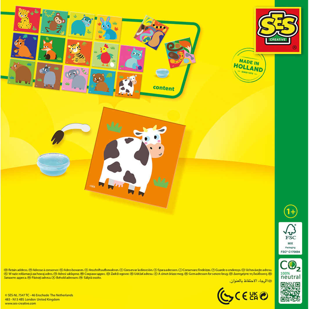 SES Creative Mitt första kreativa set, Djurens svansar - Från 1–4 år