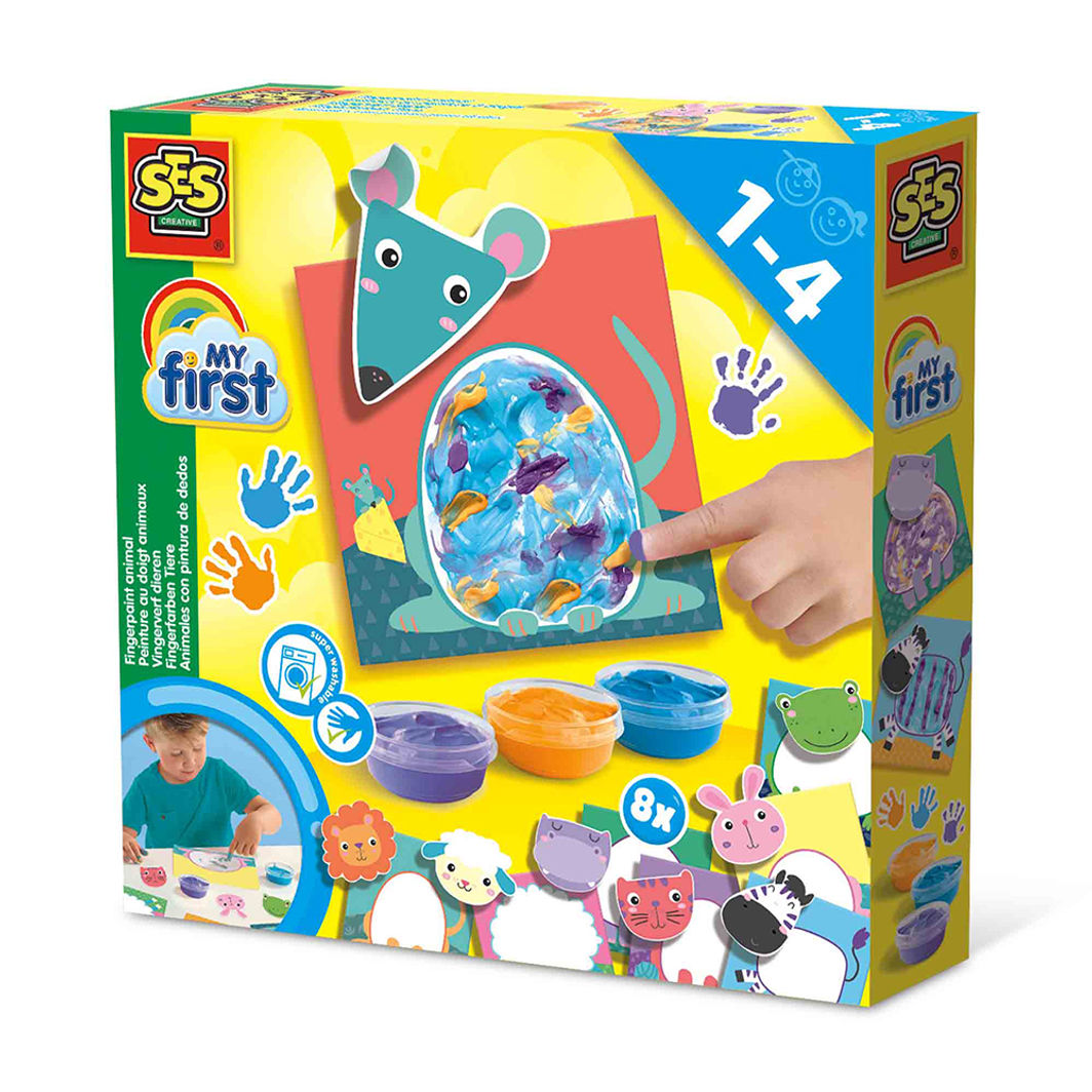 SES Creative Mitt första kreativa set, Fingermålning, djur - Från 1-4 år