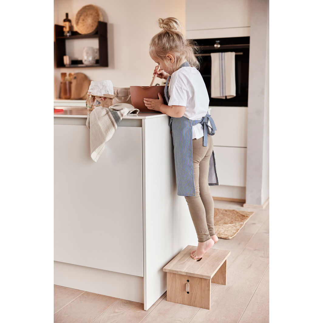 OYOY Förkläde för barn, Randig Denim Elefant