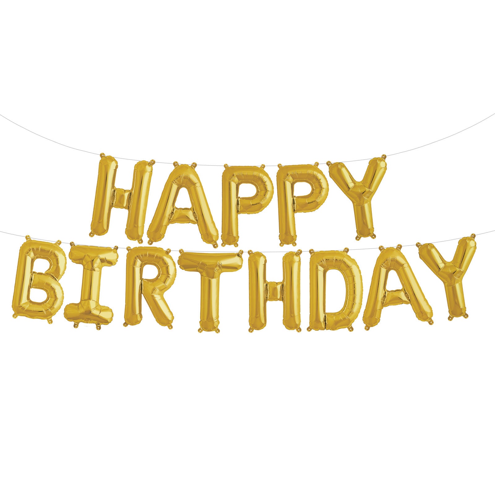 Northstar Balloons, Happy Birthday guirlande - guldfolie