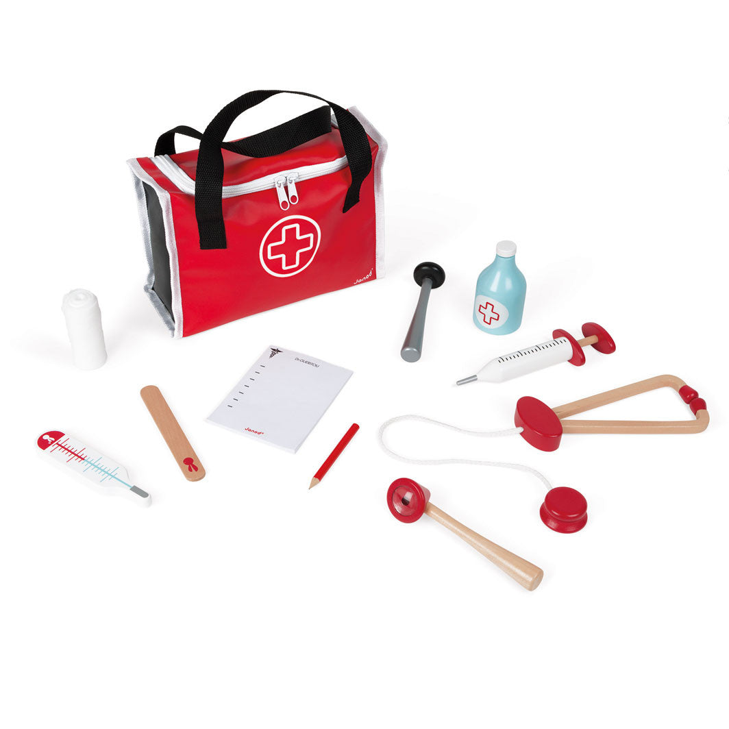 Janod doktorsväska med tillbehör i trä