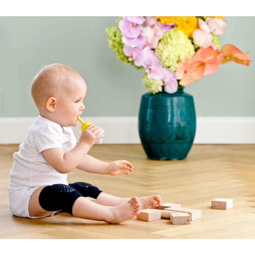 GoBabyGo knäskydd med gummiknottrar, svart