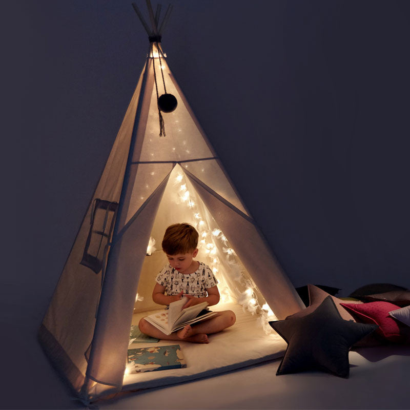 NunuNu tipi, ljusgrå med grå stjärnor