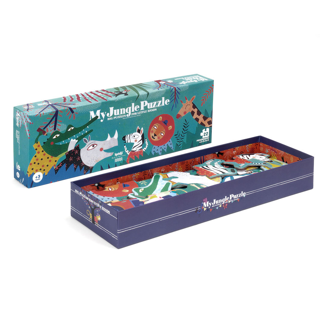 Londji puslespil, My jungle - 22 brikker - vist i æske