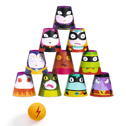 Djeco Bygg och välta, Roliga ansikten