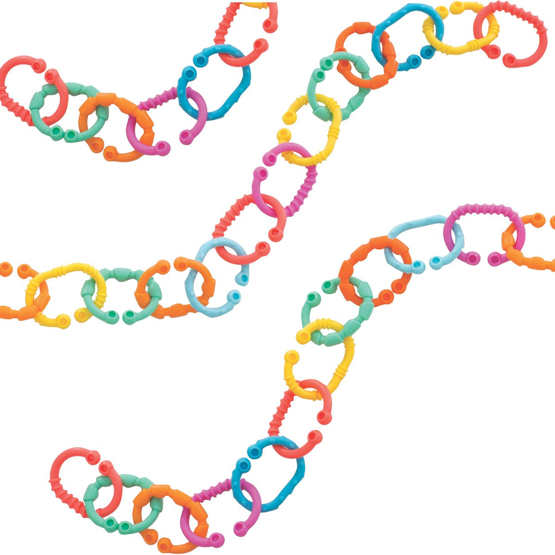 Playgro Lopy länkar, samlingsringar för upphängning av leksaker - 24 st.
