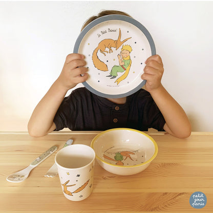 Petit Jour Paris barnservis i presentask med 5 delar, Den lille prinsen - Blå