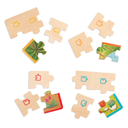 B Toys Pussel, 4-i-ett - Dino