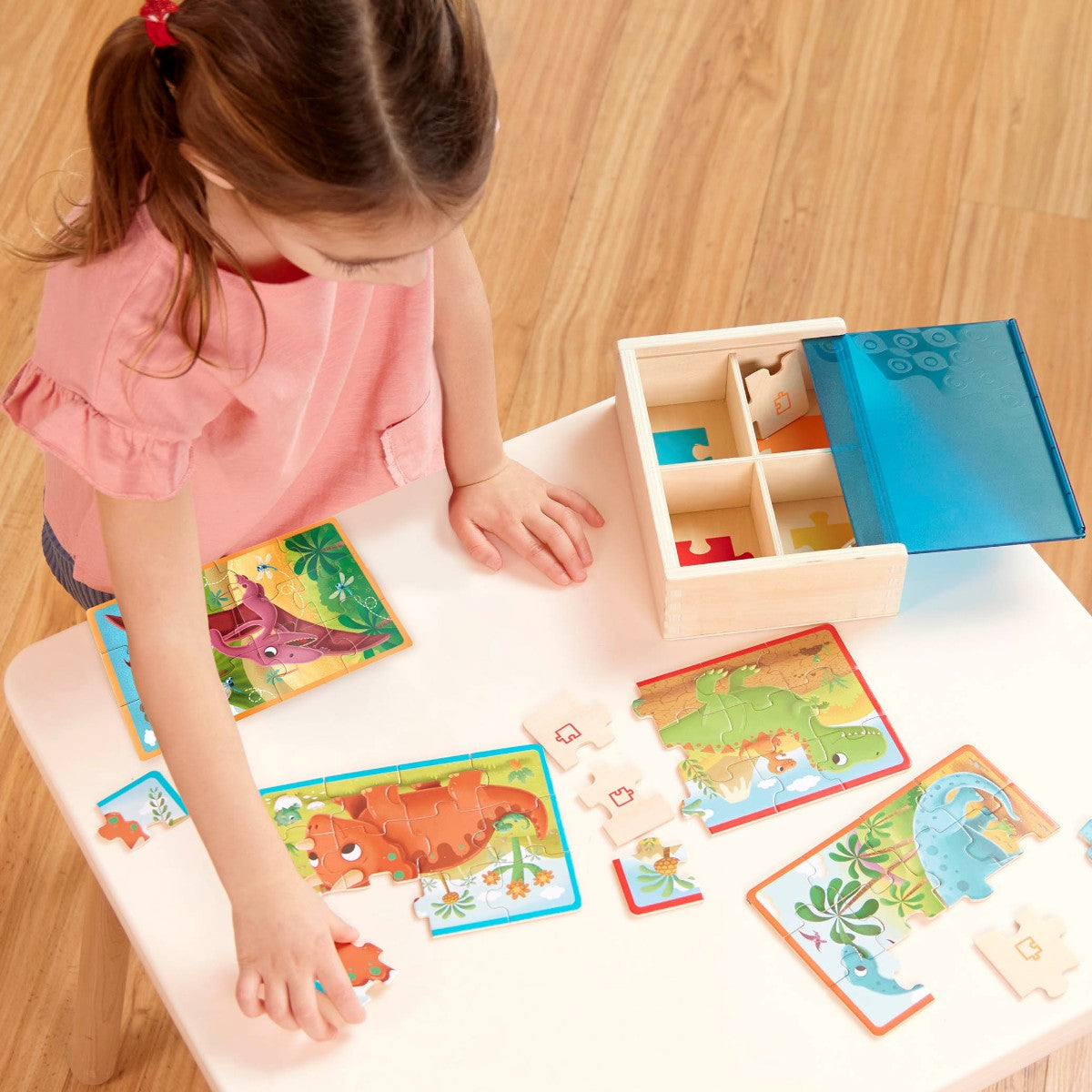 B Toys Pussel, 4-i-ett - Dino