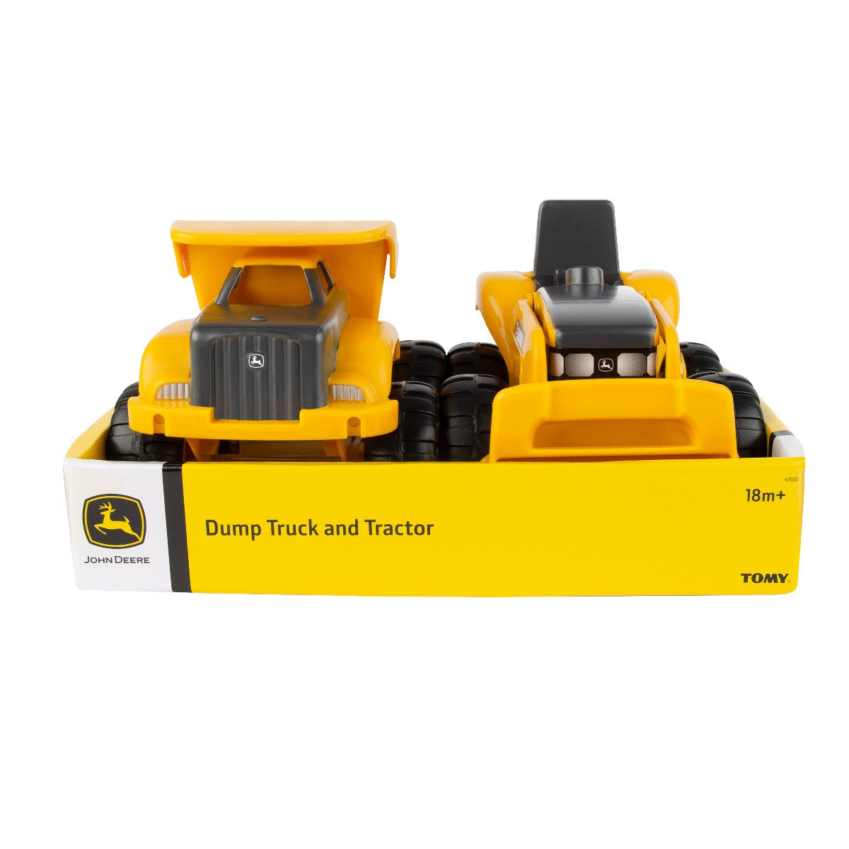 John Deere, Dumper och traktor, gul - Från 18 mån.