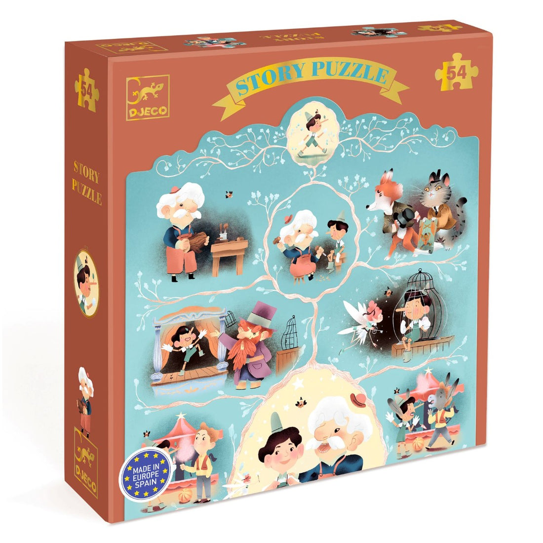 Djeco pussel, Story puzzle, Pinocchio - 54 bitar