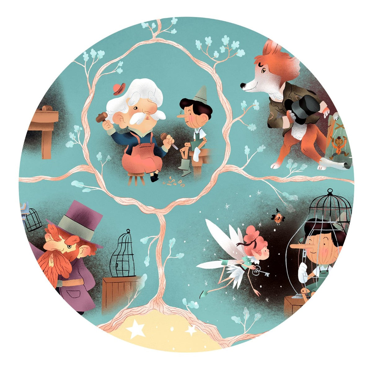 Djeco pussel, Story puzzle, Pinocchio - 54 bitar