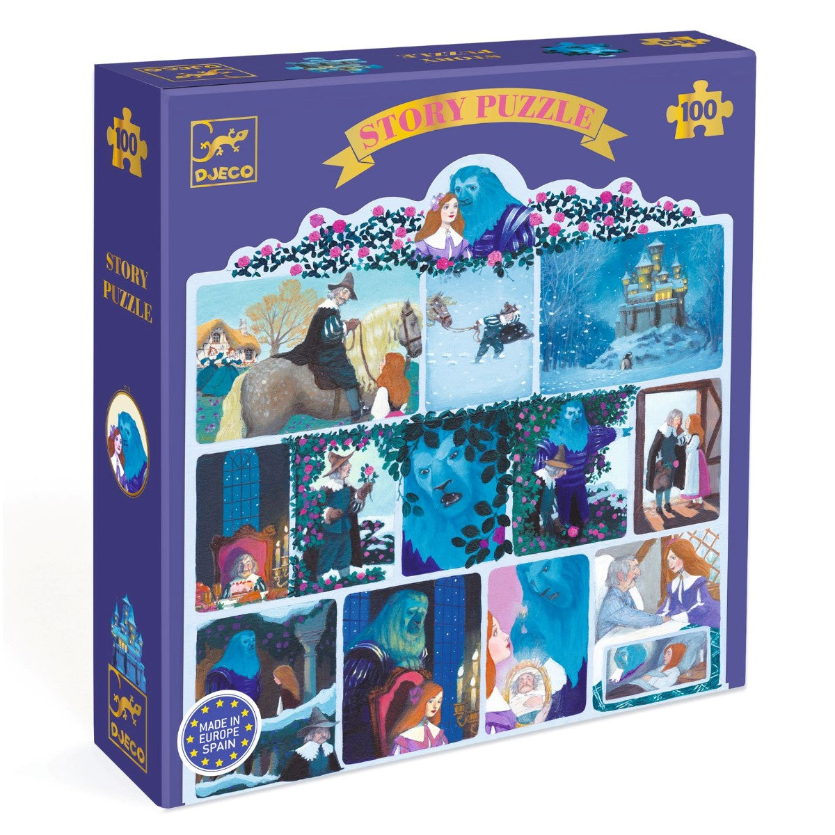 Djeco pussel, Story puzzle, Skönheten och odjuret - 100 bitar