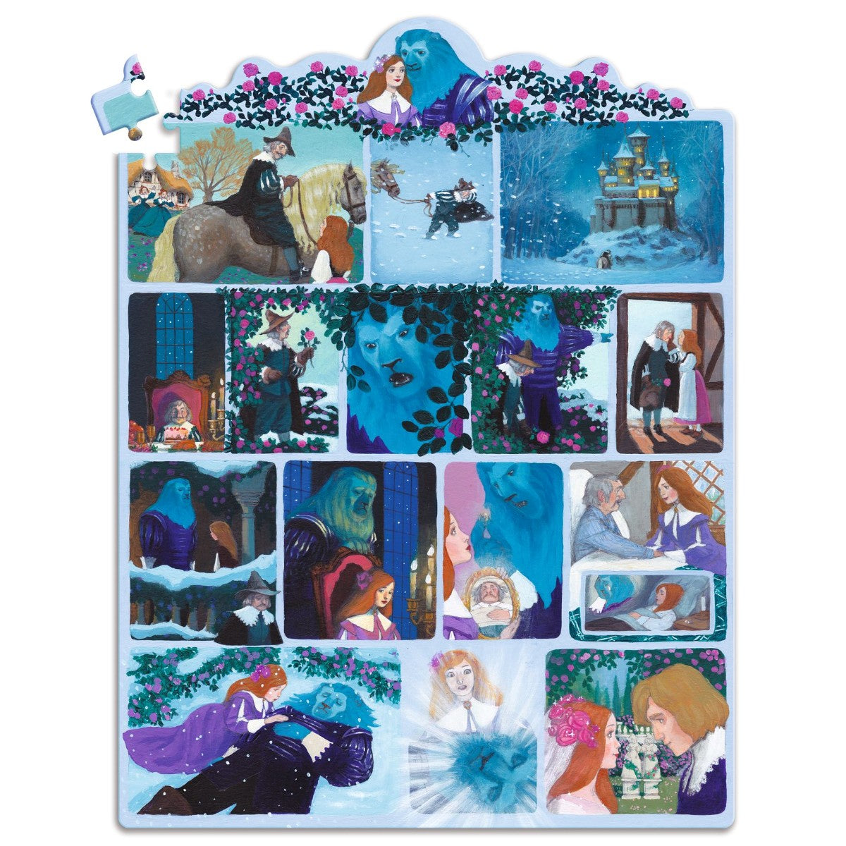Djeco pussel, Story puzzle, Skönheten och odjuret - 100 bitar