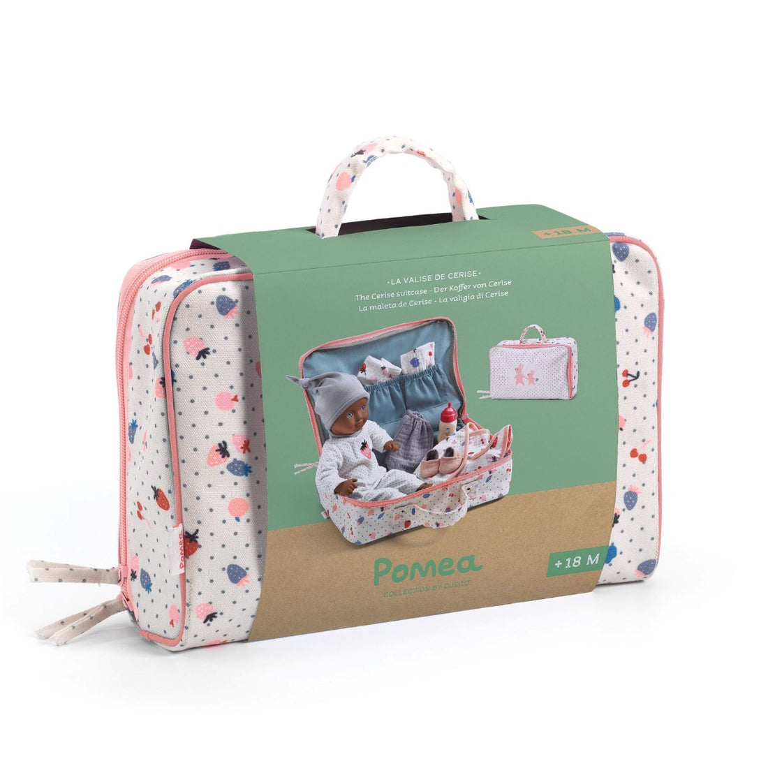 Djeco Pomea, Cerises resväska inkl. docka