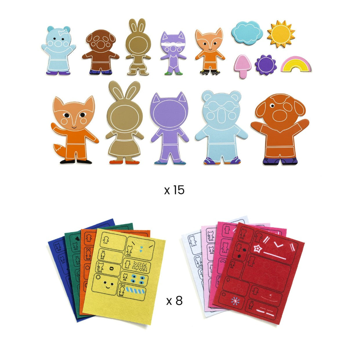 Djeco DIY Magneter, Funky familj