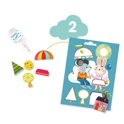 Djeco kreativ aktivitetslåda, Katten och hennes vänner – Från 18 månader