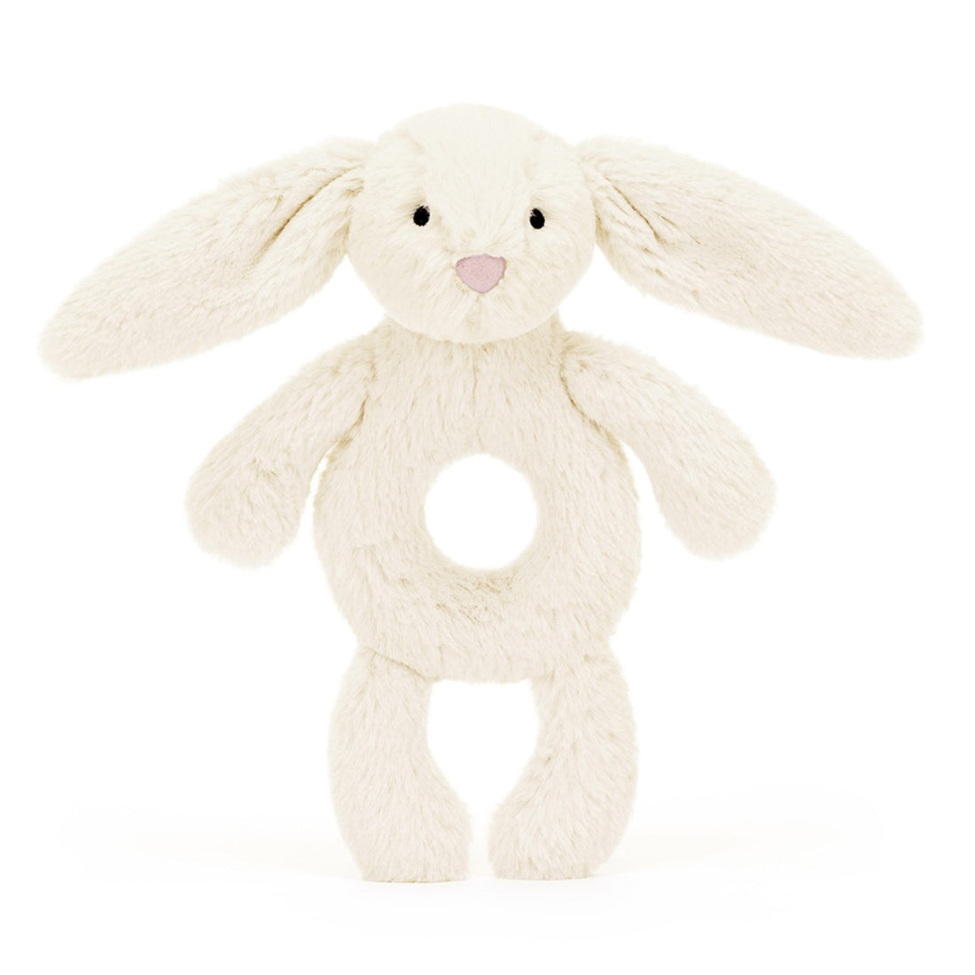 Baby Jellycat ringrassel, Kanin, cream - 15 cm