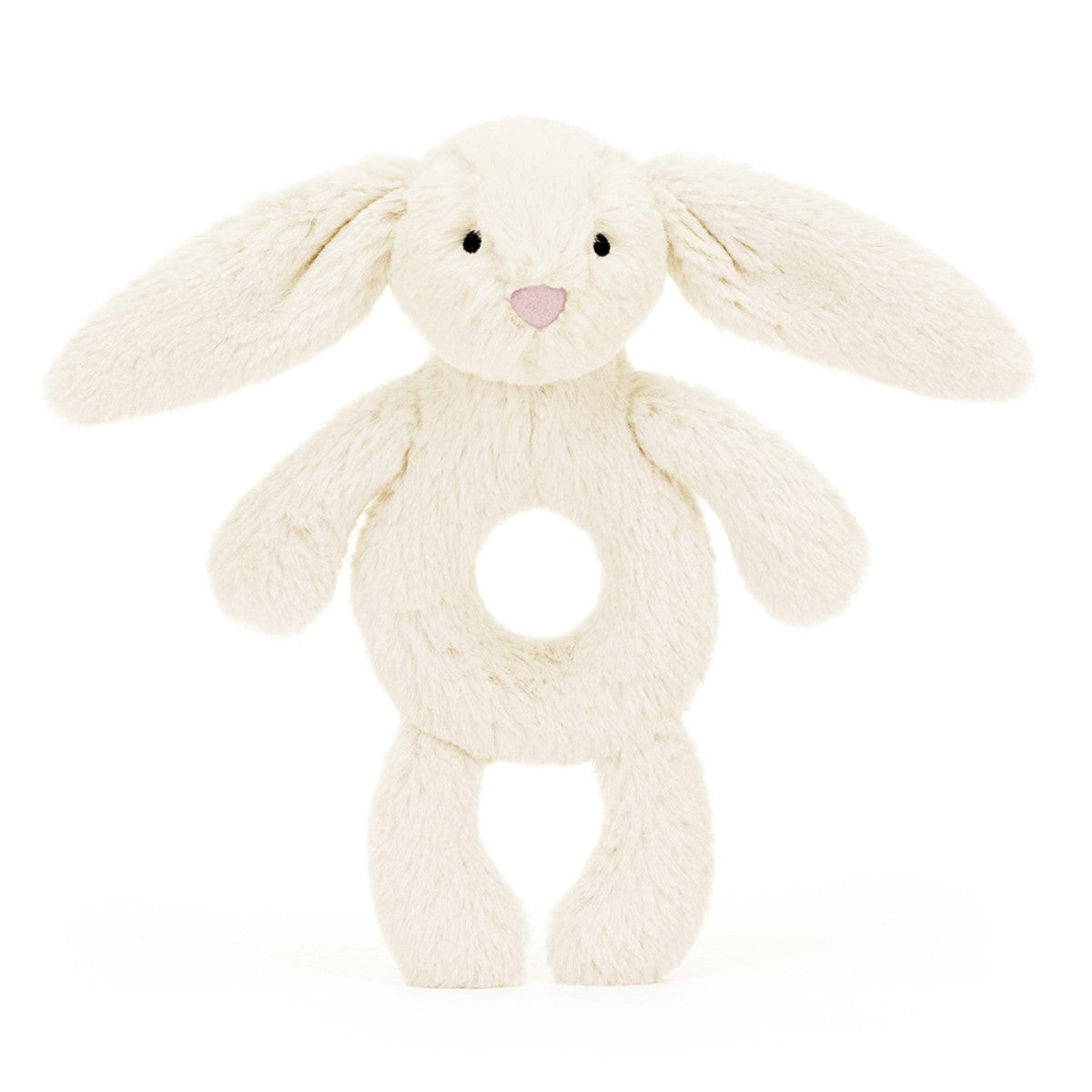 Baby Jellycat ringrassel, Kanin, cream - 15 cm
