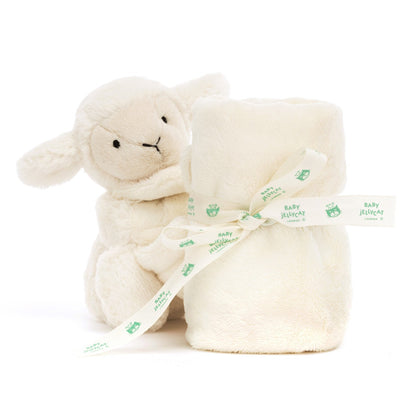 Baby Jellycat gosedjur, Bashful snuttefilt - Lam