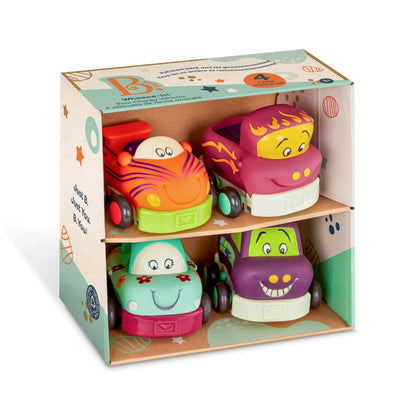 Wheeee-ls træk-tillbaka bilar, 4 st – mint