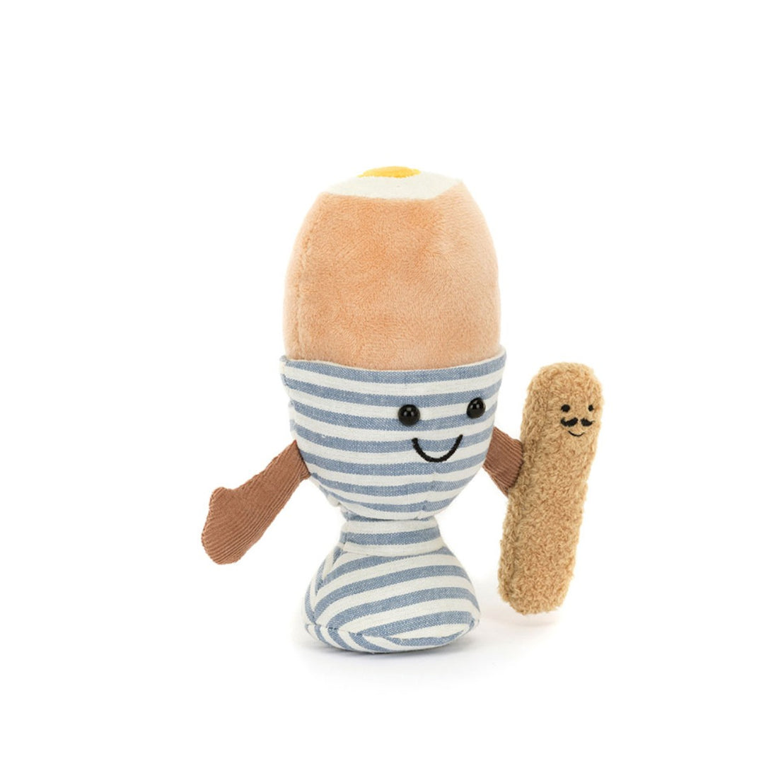 Jellycat mjukisdjur, Amuseable ägg, Löskokt ägg med bröd - 16 cm