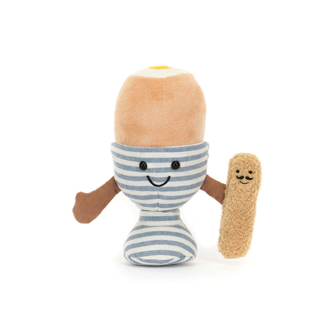 Jellycat mjukisdjur, Amuseable ägg, Löskokt ägg med bröd - 16 cm