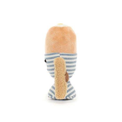 Jellycat mjukisdjur, Amuseable ägg, Löskokt ägg med bröd - 16 cm