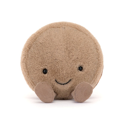 Jellycat gosedjur, Food bake, Amuseables Mona Macaron Choklad - 12 cm