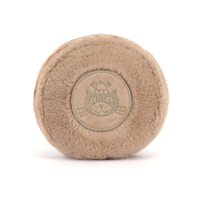 Jellycat gosedjur, Food bake, Amuseables Mona Macaron Choklad - 12 cm