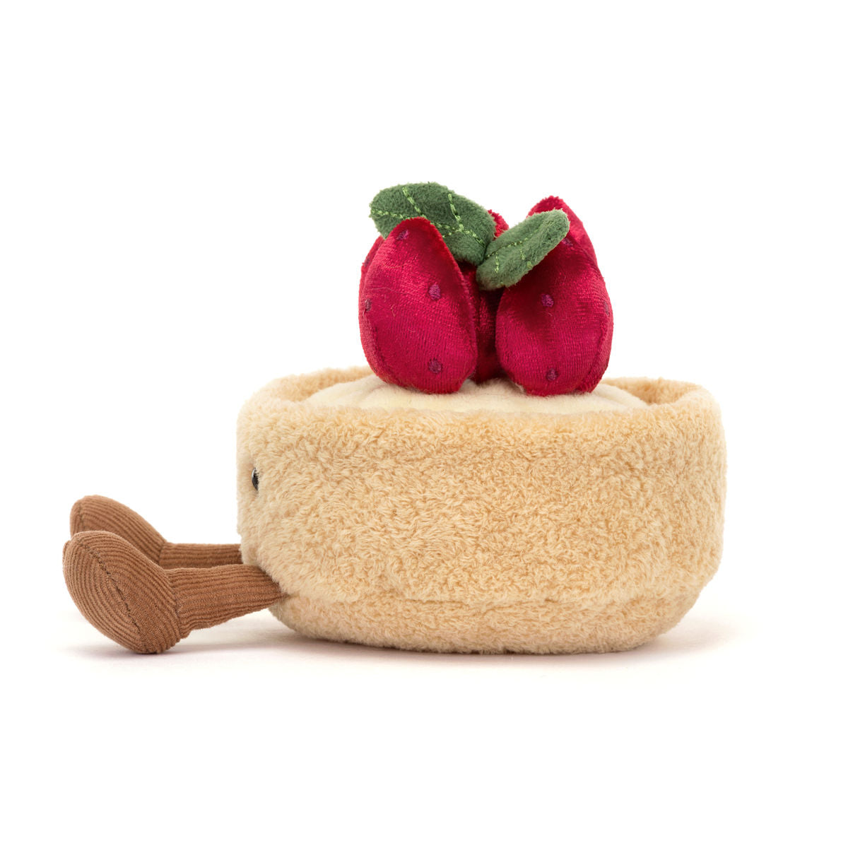 Jellycat gosedjur, Food bake, Amuseables Fleurette Tarte Aux Fraises - 11 cm