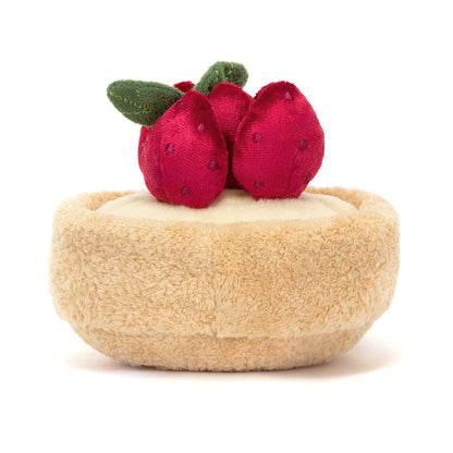 Jellycat gosedjur, Food bake, Amuseables Fleurette Tarte Aux Fraises - 11 cm