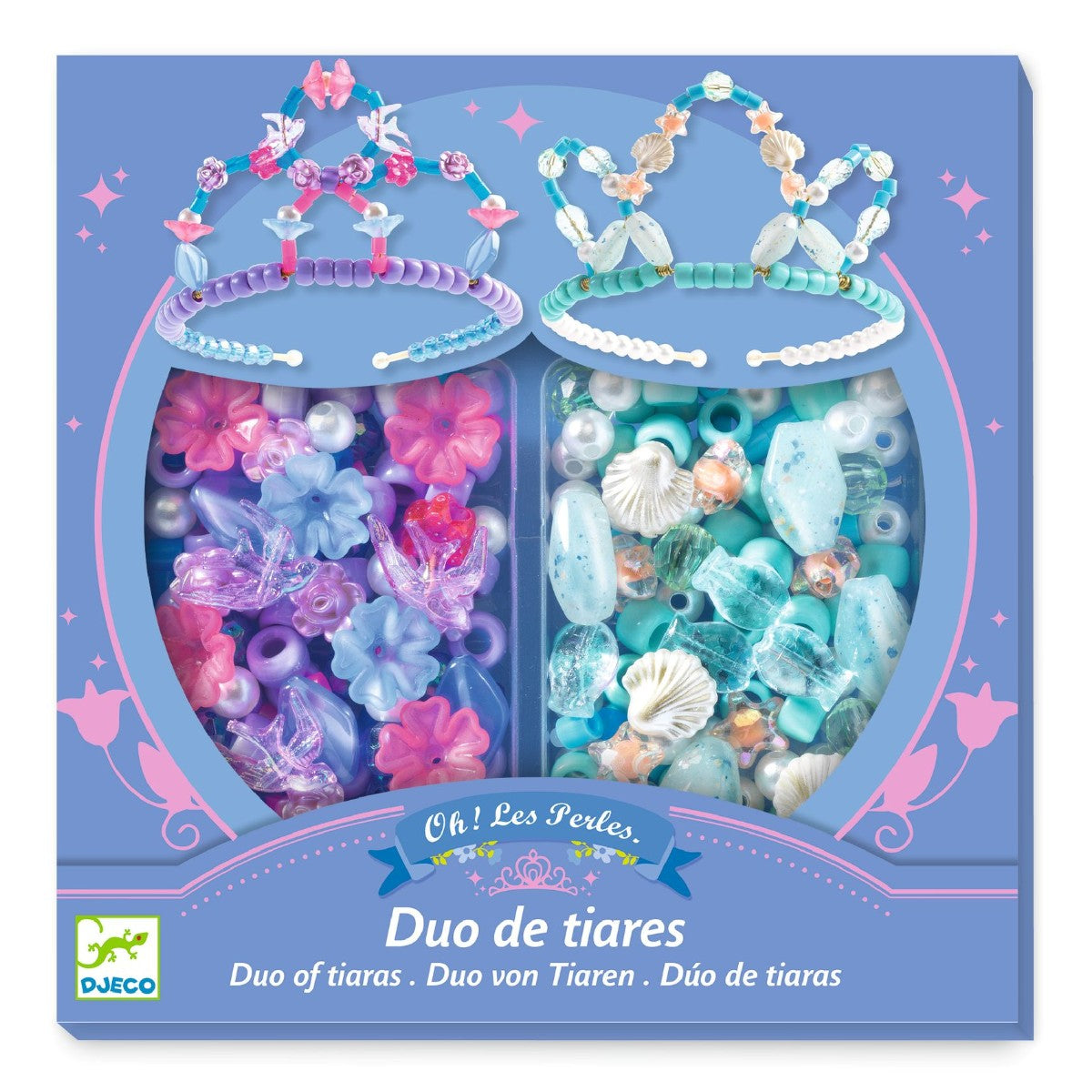 Djeco Pärlor, blått diadem