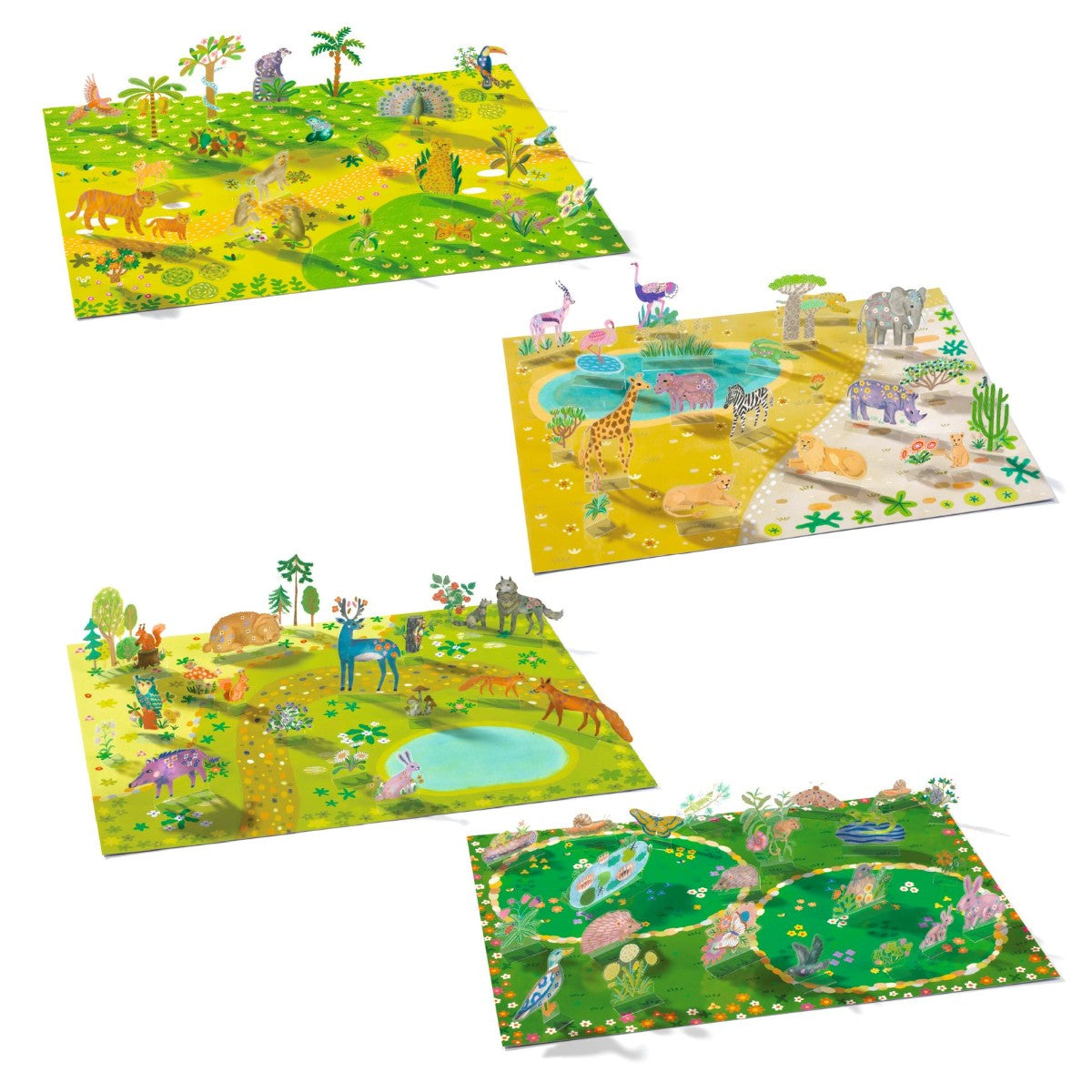 Djeco Kreativa stående klistermärken, djur