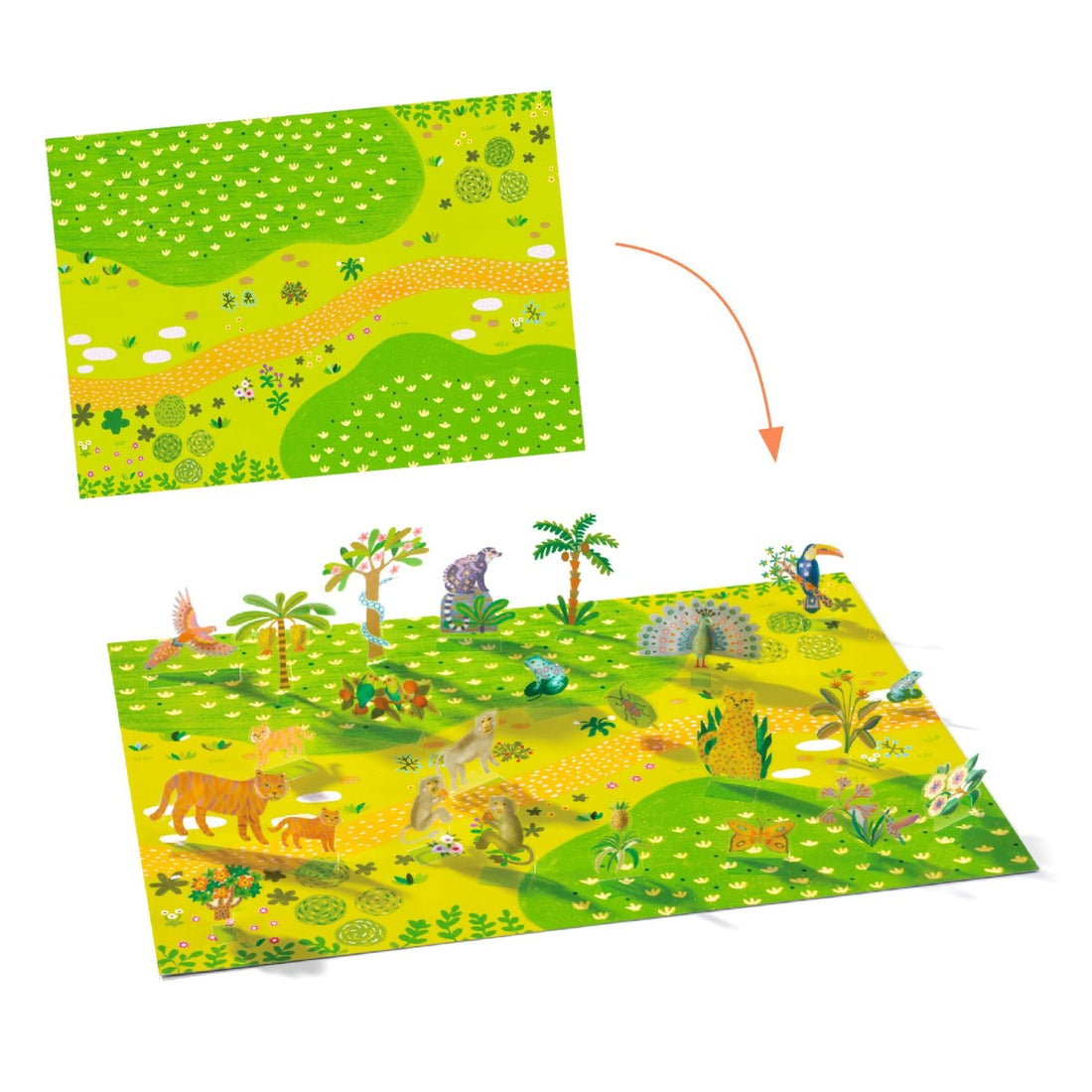 Djeco Kreativa stående klistermärken, djur