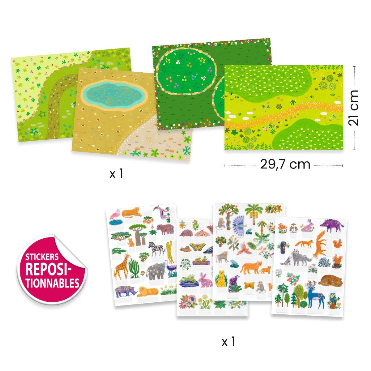 Djeco Kreativa stående klistermärken, djur