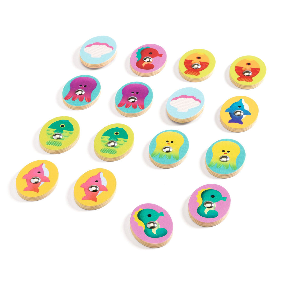 Djeco trälärande spel, Ludo Havet 4 spel – fiskespel