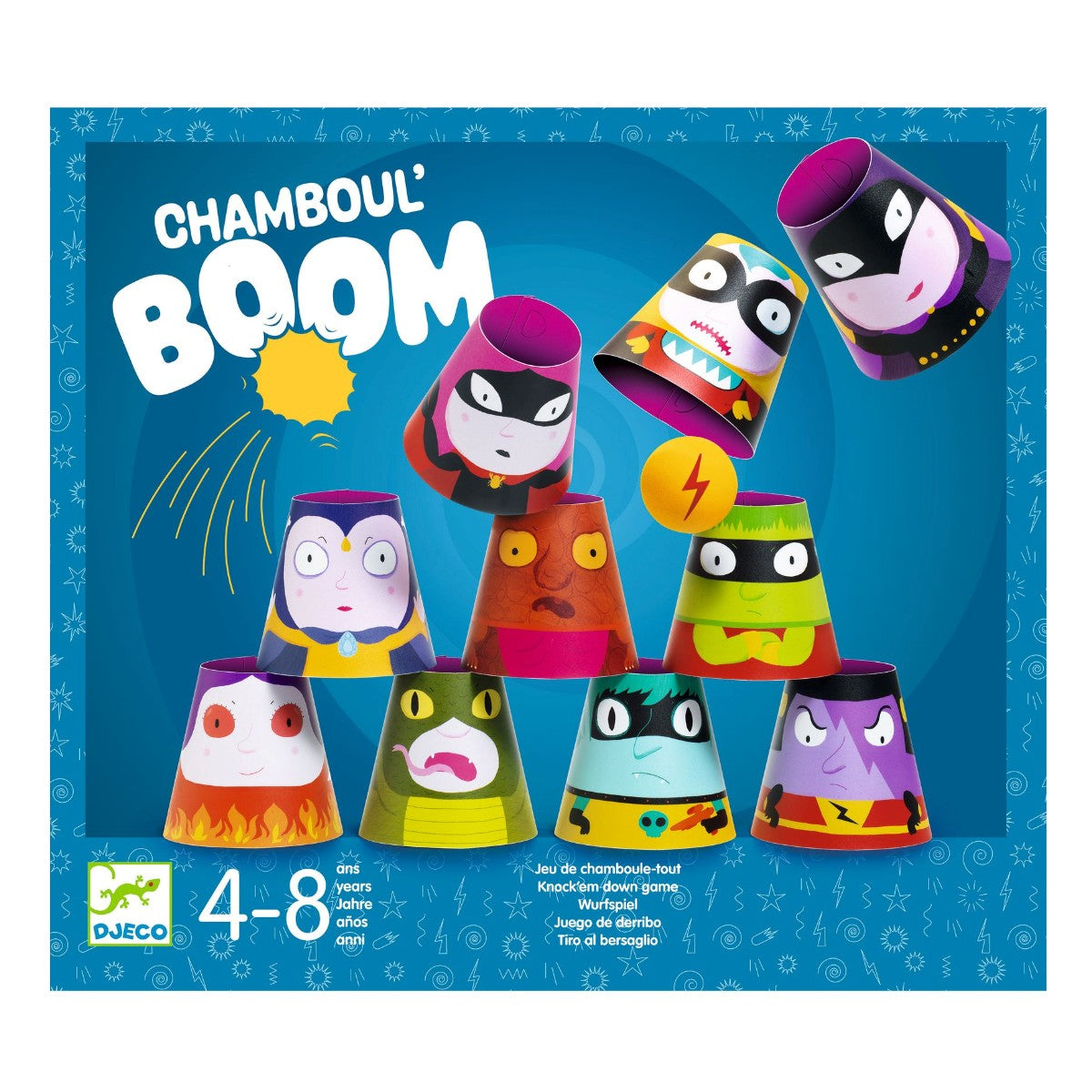 Djeco Bygg och välta, Roliga ansikten